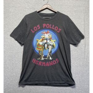 Breaking Bad Los Pollos Hermanos T Shirt Mens Small Charcoal Gray Graphic Print